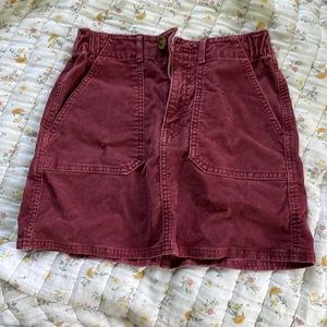 Purple corduroy skirt